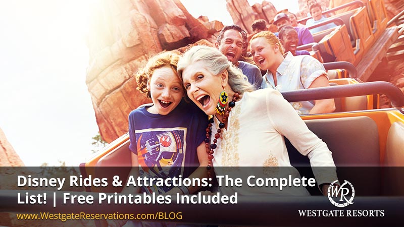 List of Disney World Rides & Attractions