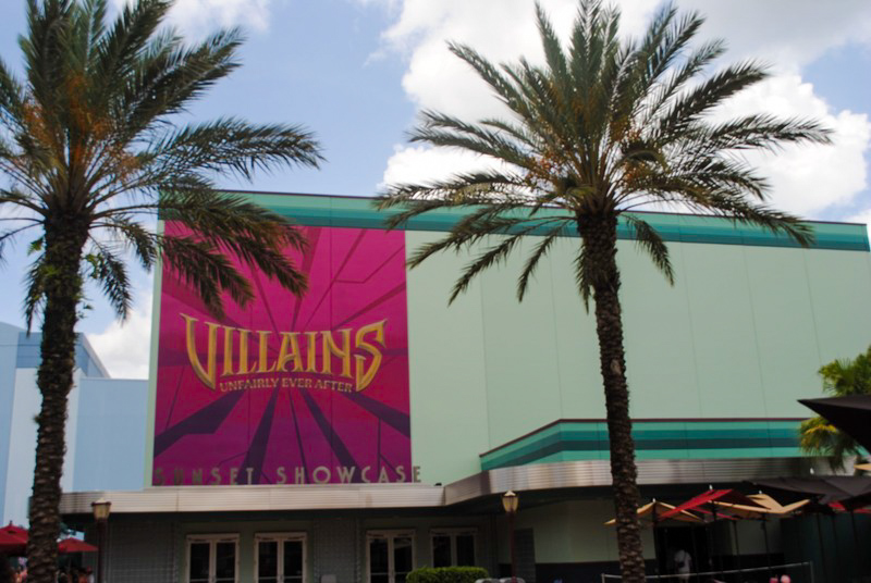 Villains Showcase building sign at Disney’s Hollywood Studios.