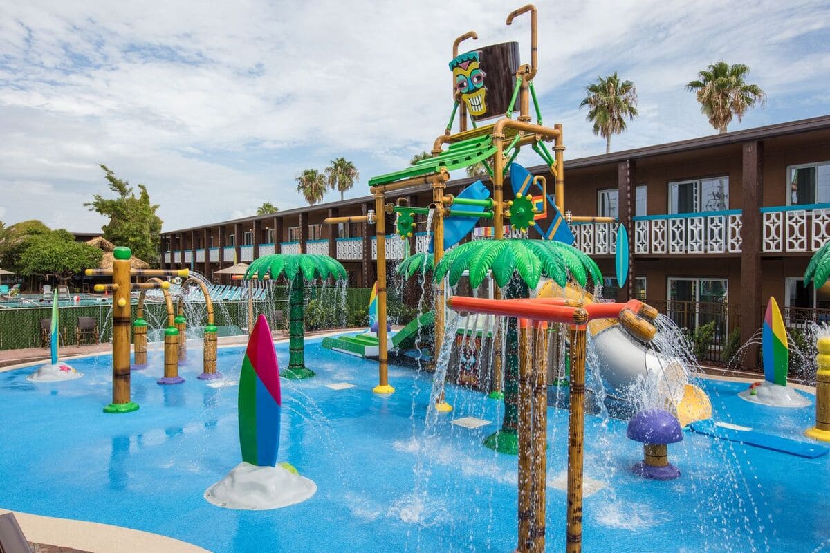 Kids playing at a Florida water park resort